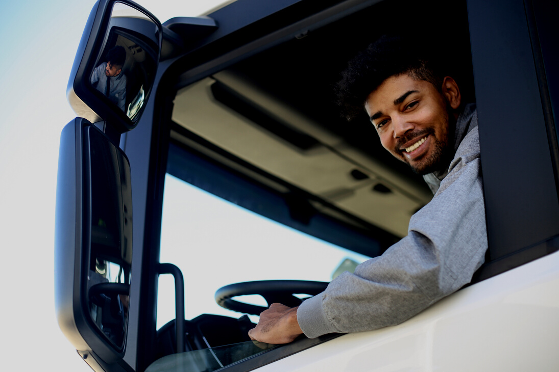 Handsome truck driver