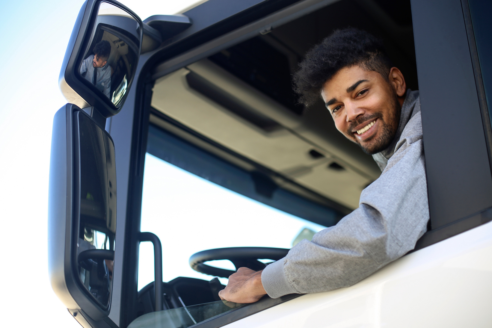 Handsome truck driver